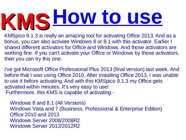 crack office 2013 kmspico windows